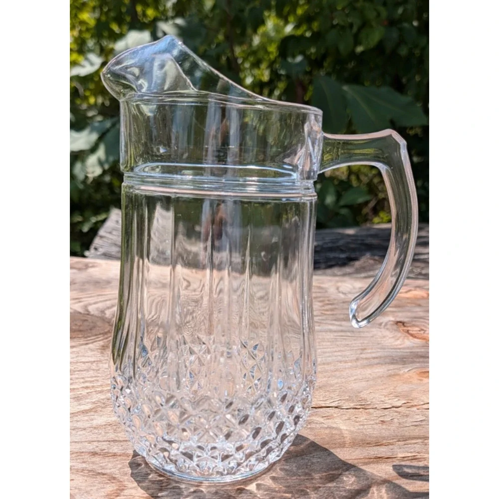 Cristal D'Arques Longchamp 24% Lead Crystal Pitcher 48 oz France H 9½